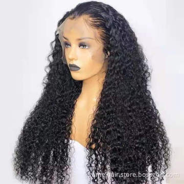wholesale 13x4inch Hot Beauty 10"-24" Women Cuticle Aligned Hair Water Wave Wig Lace Wig Vendors Brazilian virgin Full Lace Wigs